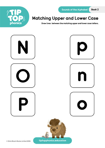 Worksheets for Sounds of the Alphabet: n o p (Book 2 - On Top)